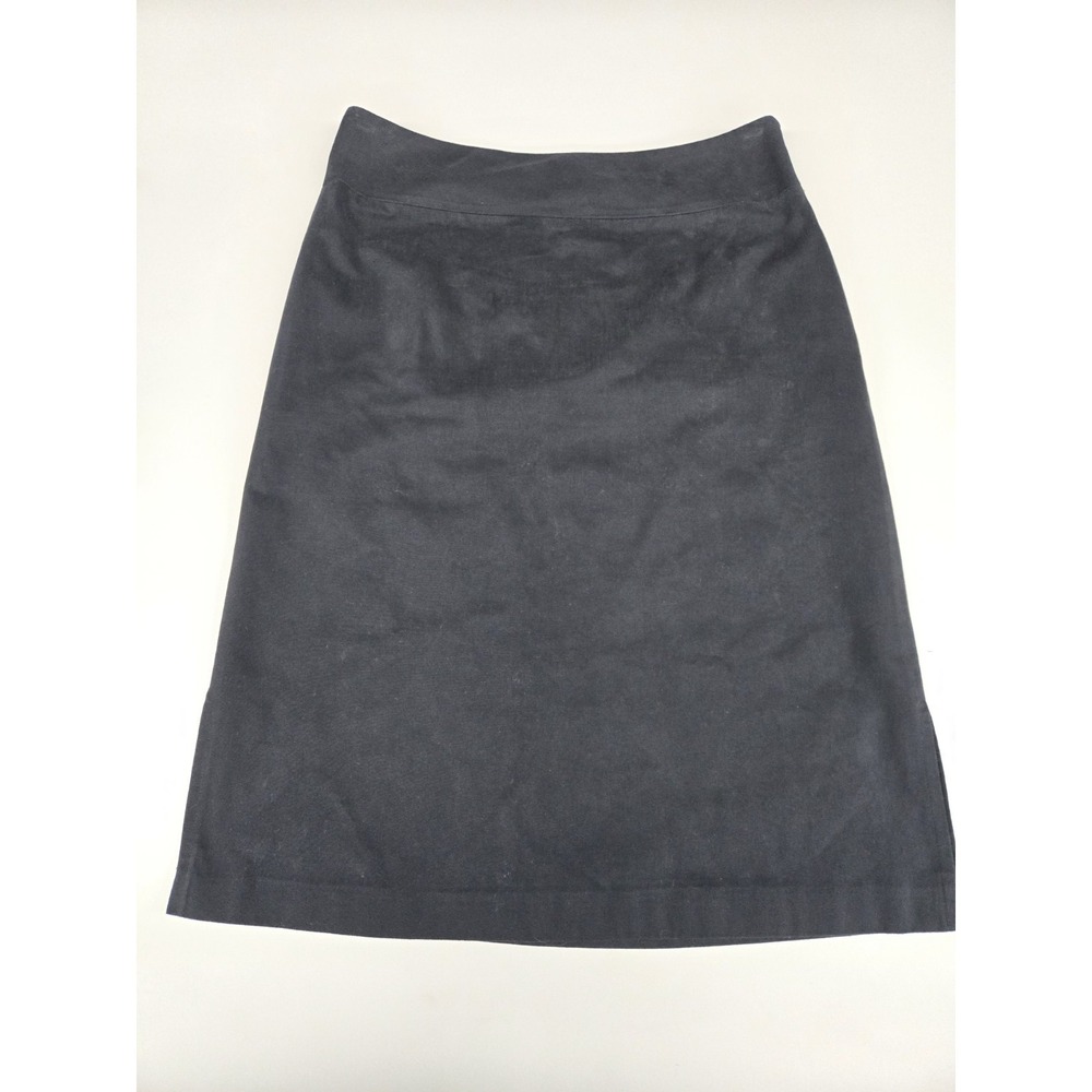 Banana Republic Women's  Suede Midi Knee Length Skirt Black Size 4‎
